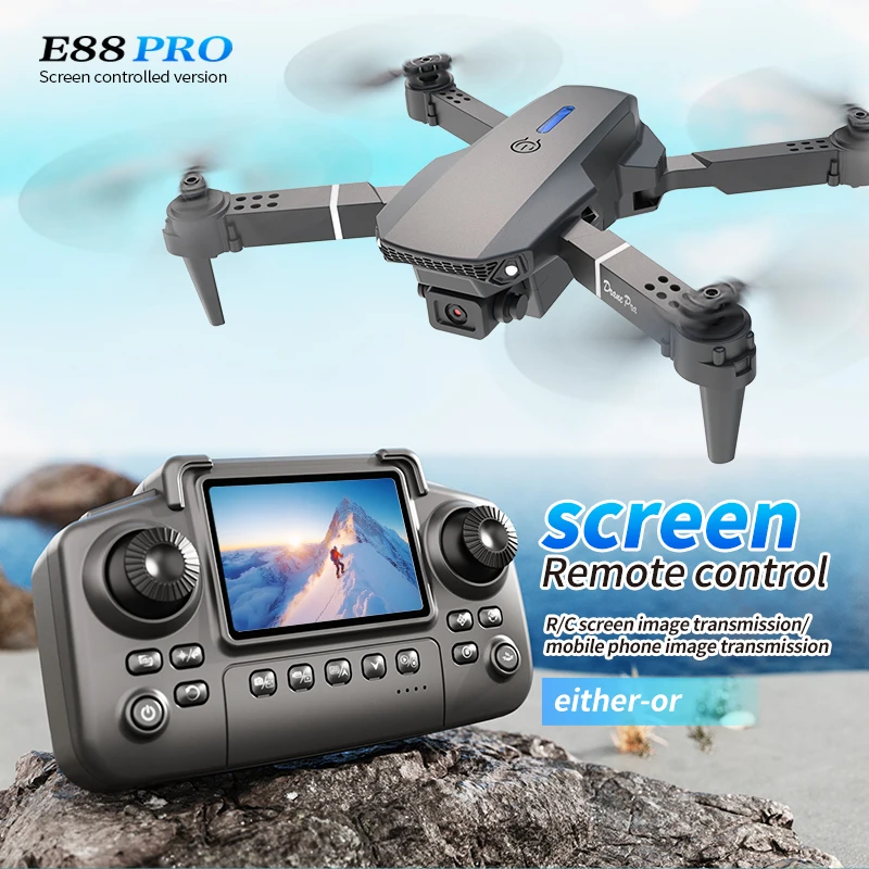 Professional E88 PRO Drone wit - Drone Lidar ulasan dan harga