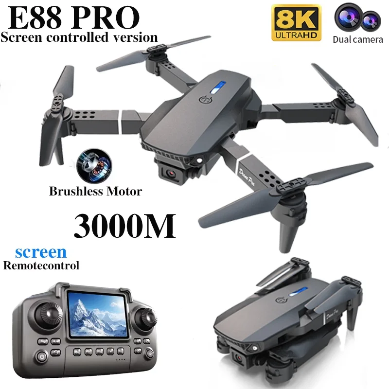 Professional E88 PRO Drone wit - Drone Lidar ulasan dan harga