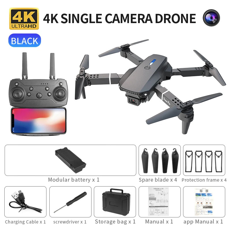E88 ProIntelligent Folding Dro - Drone Aerial Photography ulasan dan harga