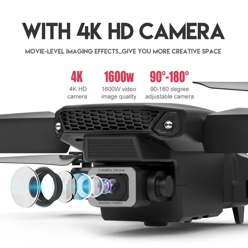 E88 ProIntelligent Folding Dro - Drone Aerial Photography ulasan dan harga